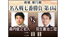 将棋 第71期名人戦七番勝負 第4局･二日目 森内俊之名人vs羽生善治...